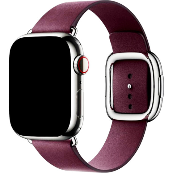 Strap For Apple Watch 42/44/45/49mm, Modern Magnetic Buckle, Textile /burgundy/ OEM