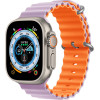 Strap For Apple Watch 42/44/45/49mm, Ocean Band, two-faced? /Lavender + Orange/ OEM