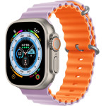 Strap For Apple Watch 42/44/45/49mm, Ocean Band, two-faced? /Lavender + Orange/ OEM