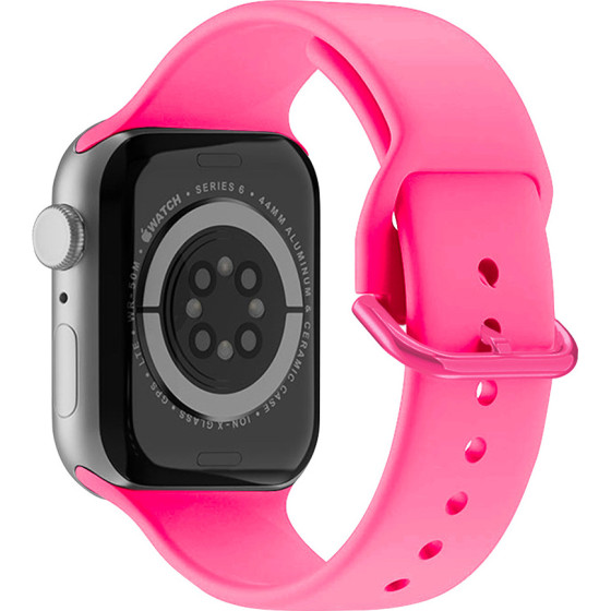 Strap For Apple Watch 42/44/45/49mm, Silicon Simple2 Strap /Hot pink/ OEM