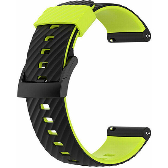 Strap For Apple Watch 42/44/45/49mm, Sunnto Sport Strap /Black - Neon/ OEM
