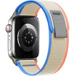 Strap For Apple Watch 42/44/45/49mm, Trail Loop /Light Blue + Orange + cream/ OEM