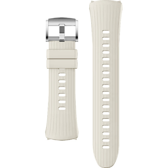 Strap For Huawei Watch 5 46mm, Silicone Fluoroelastomer, 22mm /Ivory white/ OEM
