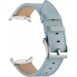 Strap For Samsung Watch 8, Leather Classic, Leather /grey/ OEM