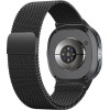 Strap For Samsung Watch 8, Milanese Loop, Metal /black/ OEM