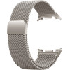 Strap For Samsung Watch 8, Milanese Loop, Metal /starlight/ OEM