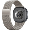 Strap For Samsung Watch 8, Milanese Loop, Metal /starlight/ OEM