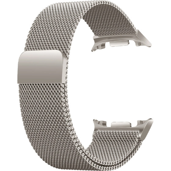 Strap For Samsung Watch 8, Milanese Loop, Metal /starlight/ OEM