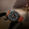 Strap For Samsung Watch Ultra 47mm, Leather Premium Strap, Leather /Dark grey/ OEM