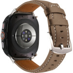 Strap For Samsung Watch Ultra 47mm, Leather Premium Strap, Leather /Dark brown/ OEM