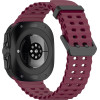 Strap For Samsung Watch Ultra 47mm, Marine Silicone Band, Silicon /wine/ OEM