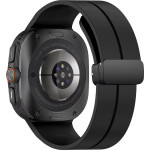 Strap For Samsung Watch Ultra 47mm, Silicone Magnet Black Buckle, Silicon /black/ OEM