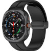 Strap For Samsung Watch Ultra 47mm, Silicone Magnet Black Buckle, Silicon /black/ OEM