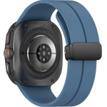 Strap For Samsung Watch Ultra 47mm, Silicone Magnet Black Buckle, Silicon /blue/ OEM