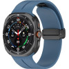 Strap For Samsung Watch Ultra 47mm, Silicone Magnet Black Buckle, Silicon /blue/ OEM