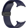 Strap For Samsung Watch Ultra 47mm, Silicone Magnet Black Buckle, Silicon /Navy blue/ OEM