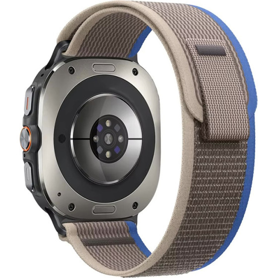 Strap For Samsung Watch Ultra 47mm, Trail Loop, Textile /grey+blue/ OEM