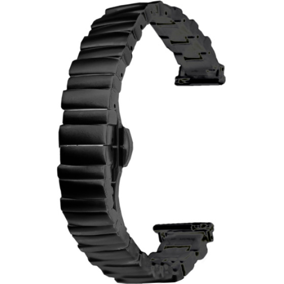Strap For Smart Watch 18mm Slim Stainless Band /black/ OEM