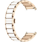 Strap For Smart Watch 18mm, Ceramic Strap frame, Ceramic /White And gold, Official GT5 Pro/ OEM