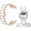 Strap For Smart Watch 18mm, Ceramic Strap frame, Ceramic /White And gold, Official GT5 Pro/ OEM