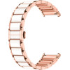Strap For Smart Watch 18mm, Ceramic Strap frame, Ceramic /White And Rose gold/ OEM