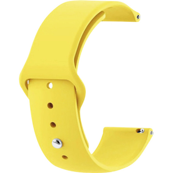 Strap For Smart Watch 18mm, Silicone Simple Strap, silicon, Yellow OEM