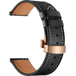 Strap For Smart Watch 20mm, Leather Classic Buckle Strap, Leather /black/ OEM