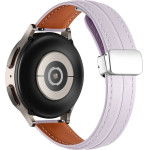 Strap For Smart Watch 20mm, Leather Magnet Black Buckle, Leather /purple/ OEM