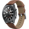 Strap For Smart Watch 20mm, Leather Premium Strap, Leather /grey/ OEM