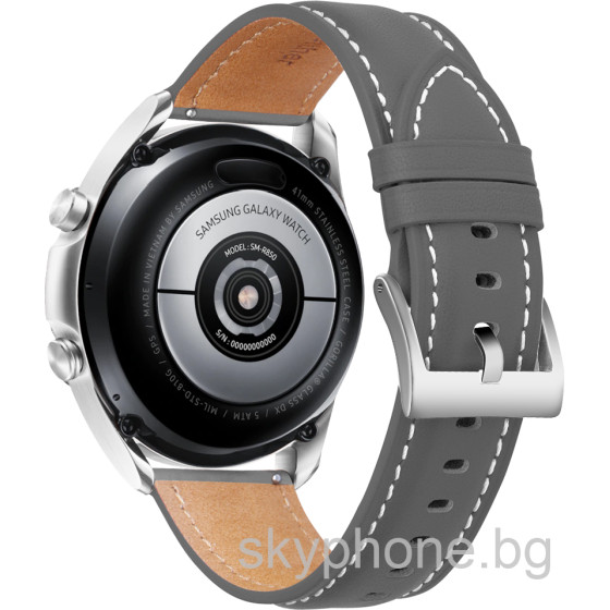 Strap For Smart Watch 20mm, Leather Premium Strap, Leather /grey/ OEM