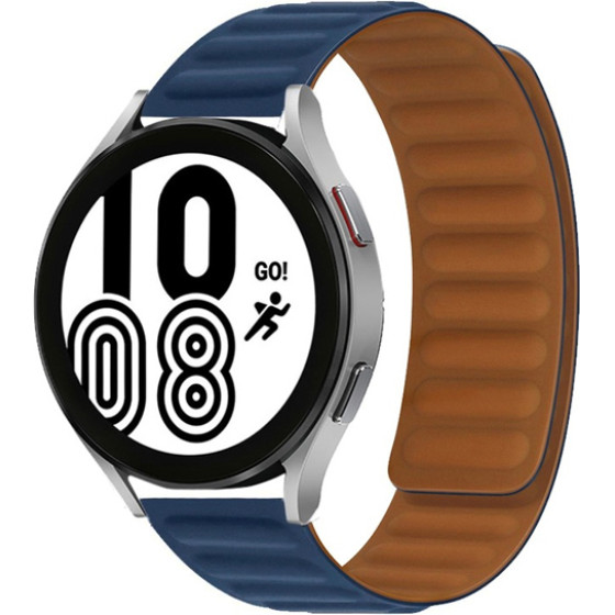 Strap For Smart Watch 20mm, Magnetic Strap, Silicon /blue/ OEM