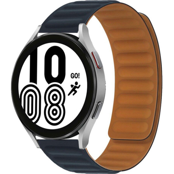 Strap For Smart Watch 20mm, Magnetic Strap, Silicon /Dark blue/ OEM