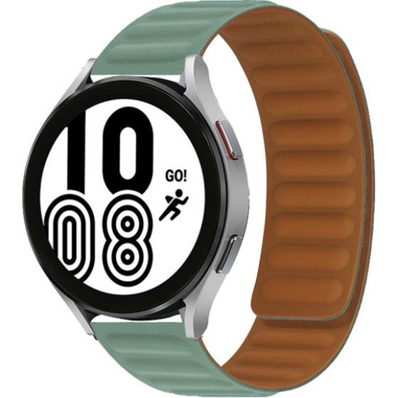 Strap For Smart Watch 20mm, Magnetic Strap, Silicon /Light green/ OEM