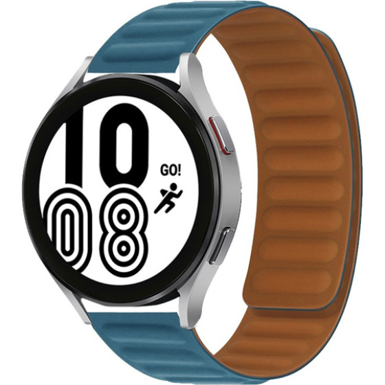 Strap For Smart Watch 20mm, Magnetic Strap, Silicon /Light blue/ OEM