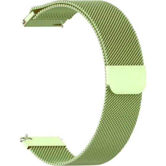 Strap For Smart Watch 20mm, Milanese Loop /Light green/ OEM