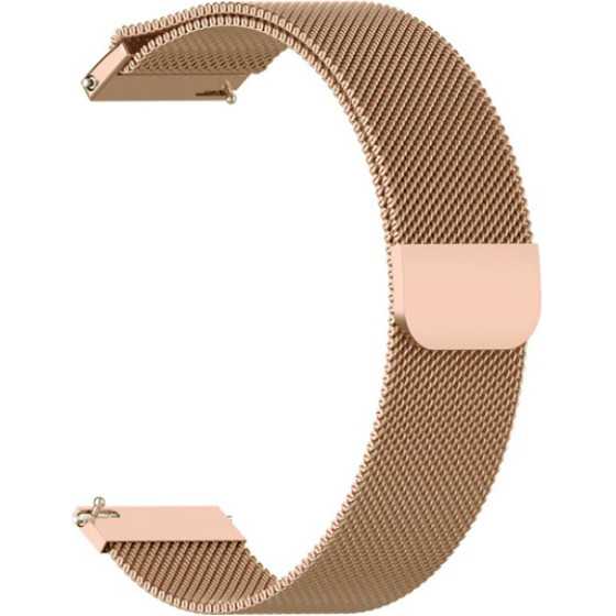 Strap For Smart Watch 20mm, Milanese Loop /Rose Gold 2/ OEM