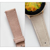 Strap For Smart Watch 20mm, Vintage Leather Strap, textil??? /brown/ OEM