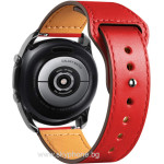 Strap For Smart Watch 22mm, Leather Skin Strap, Leather /red/ OEM