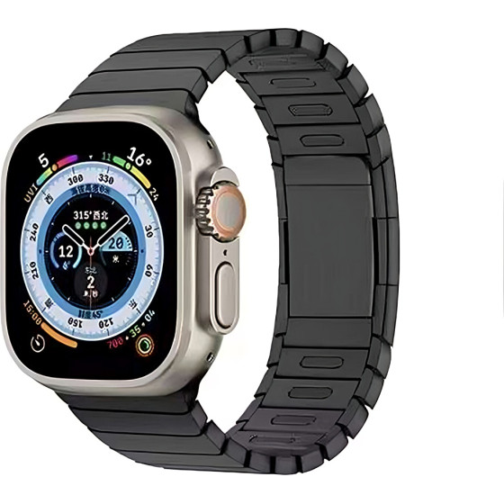 Strap For Smart Watch 22mm, Link Metal Bracelet /Black/ OEM