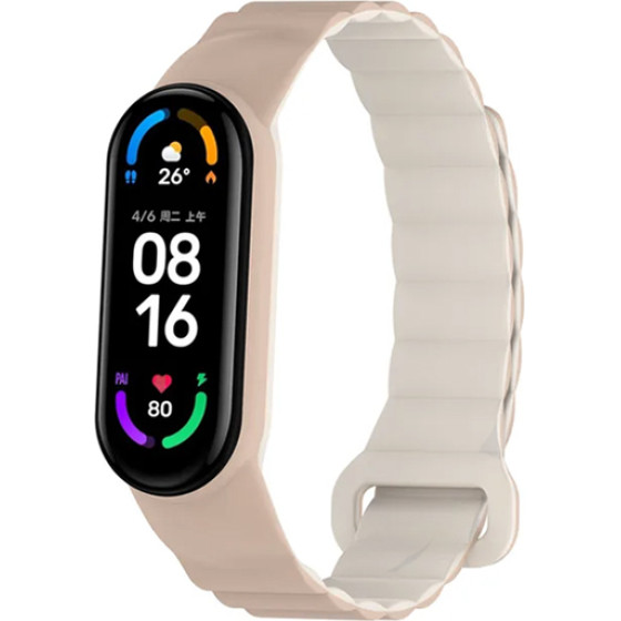 Strap For Xiaomi Mi Band 3/4/5/6/7, Magnet Strap /Nude + Starlight/ OEM