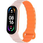 Strap For Xiaomi Mi Band 3/4/5/6/7, Magnet Strap /Pink + Orange/ OEM