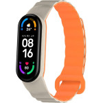 Strap For Xiaomi Mi Band 3/4/5/6/7, Magnet Strap /Starlight + Orange/ OEM