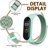 Strap For Xiaomi Mi Band 3/4/5/6/7, Nylon Loop /mint-yellow/ OEM