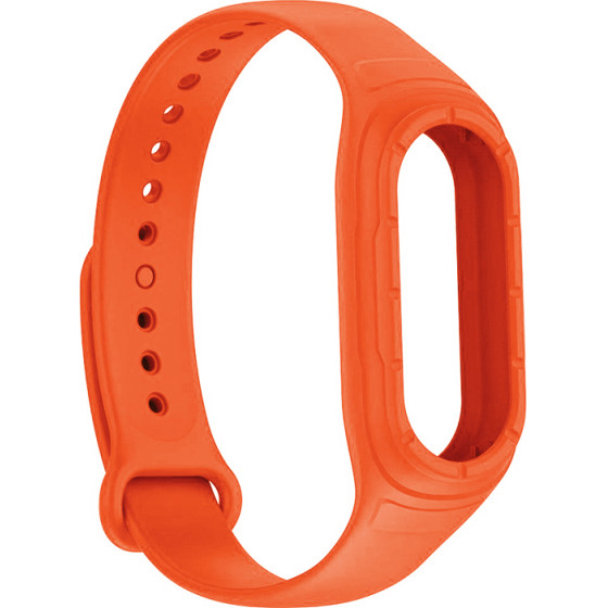 Strap For Xiaomi Mi Band 8 With case?, Silicon /orange/ OEM