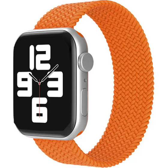 Strap For Apple Watch 38/40/41mm, Braided Solo Loop, L /Orange splash/ OEM