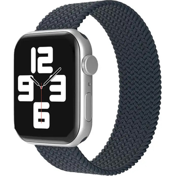 Strap For Apple Watch 38/40/41mm, Braided Solo Loop, M /Charcoal blue/ OEM