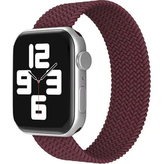 Strap For Apple Watch 38/40/41mm, Braided Solo Loop, M /Dark plum/ OEM