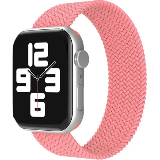 Strap For Apple Watch 38/40/41mm, Braided Solo Loop, M /Pink/ OEM