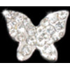Strap Jewellery Charms /Diamonds butterfly, silver/ OEM