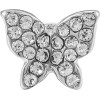 Strap Jewellery Charms /Diamonds butterfly, silver/ OEM